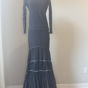 Ballroom Smooth Black Long Sleeve Dress